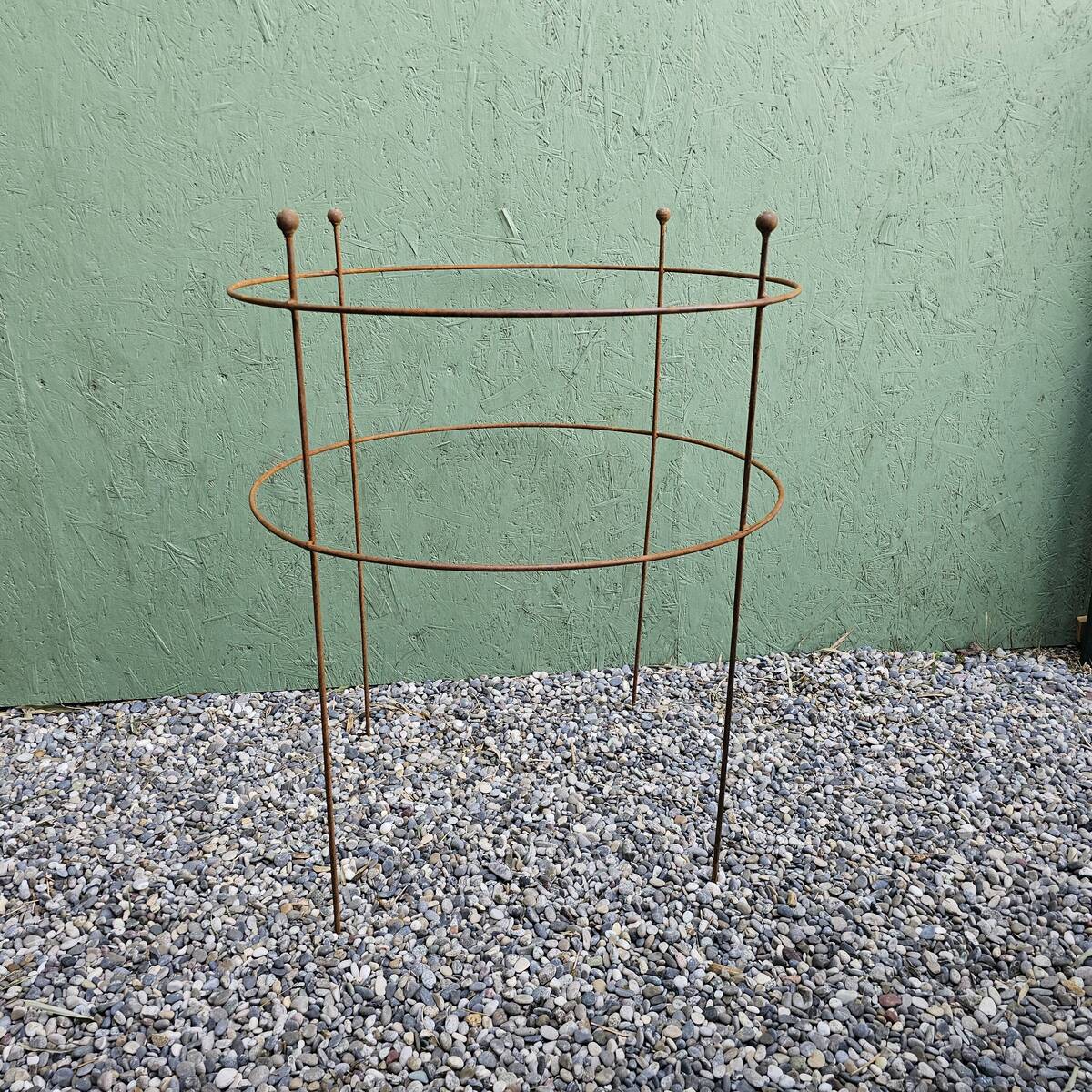 Support pour plante, en fer rouillé, diamètre 70 cm