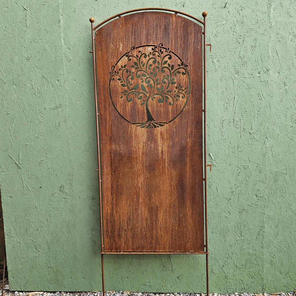 Paravent en fer rouillé, arbre de vie, 149 cm 
