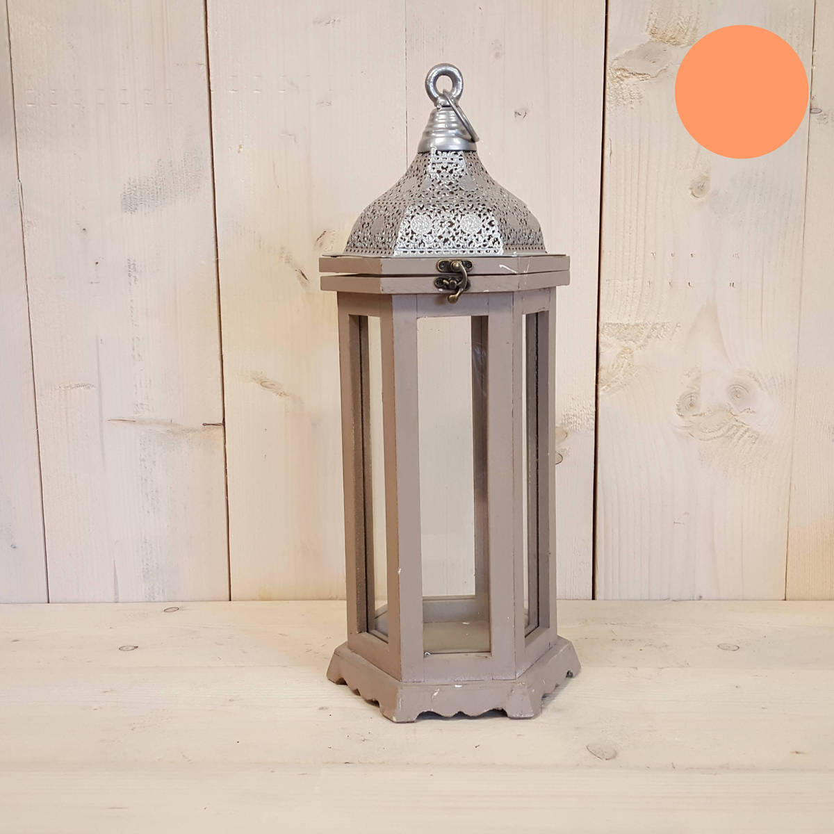 Lanterne hexagonale, hauteur 50cm