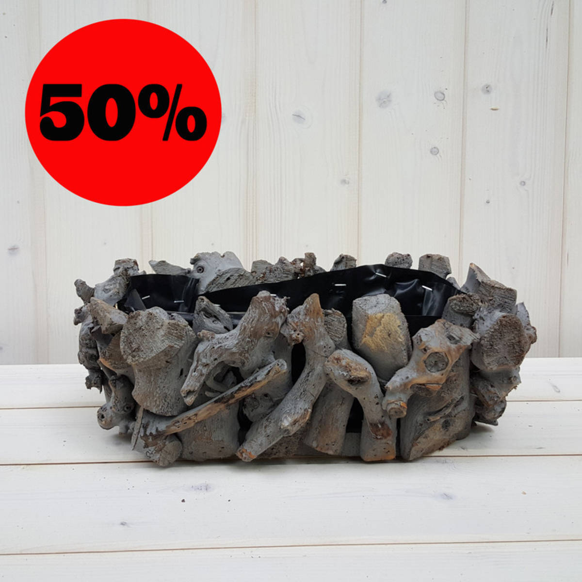 Cache-pot en écorce