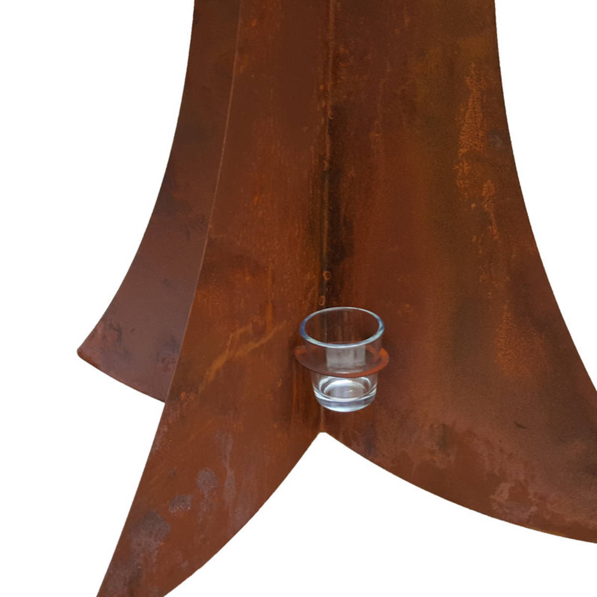 Sapin en métal rouillé, hauteur 100cm