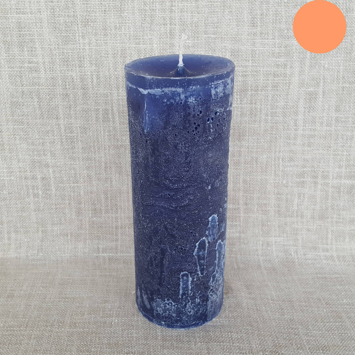Bougie en paraffine bleu foncé, Ø 5.7cm / Hauteur 15cm 