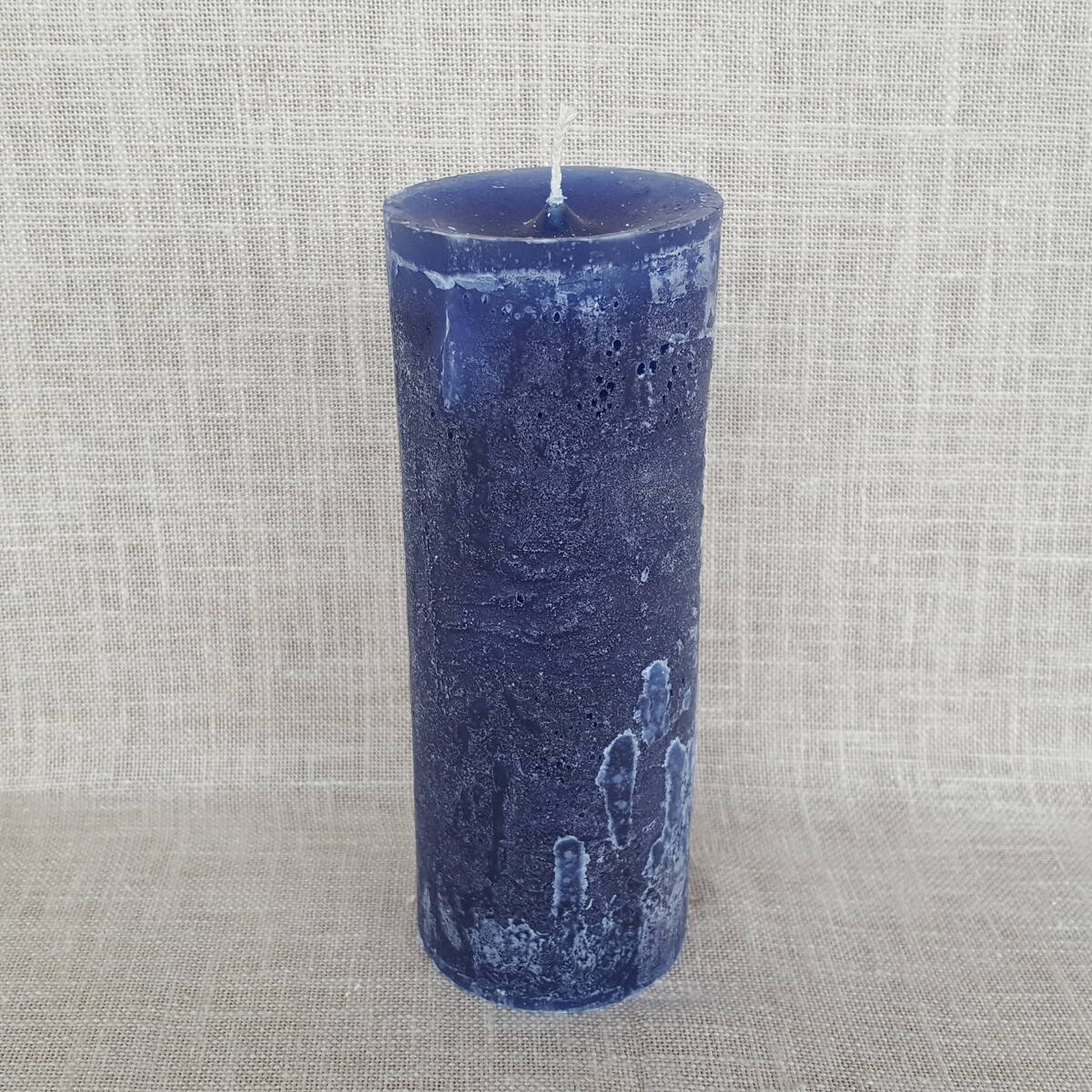 Bougie en paraffine bleu foncé, Ø 5.7cm / Hauteur 15cm 