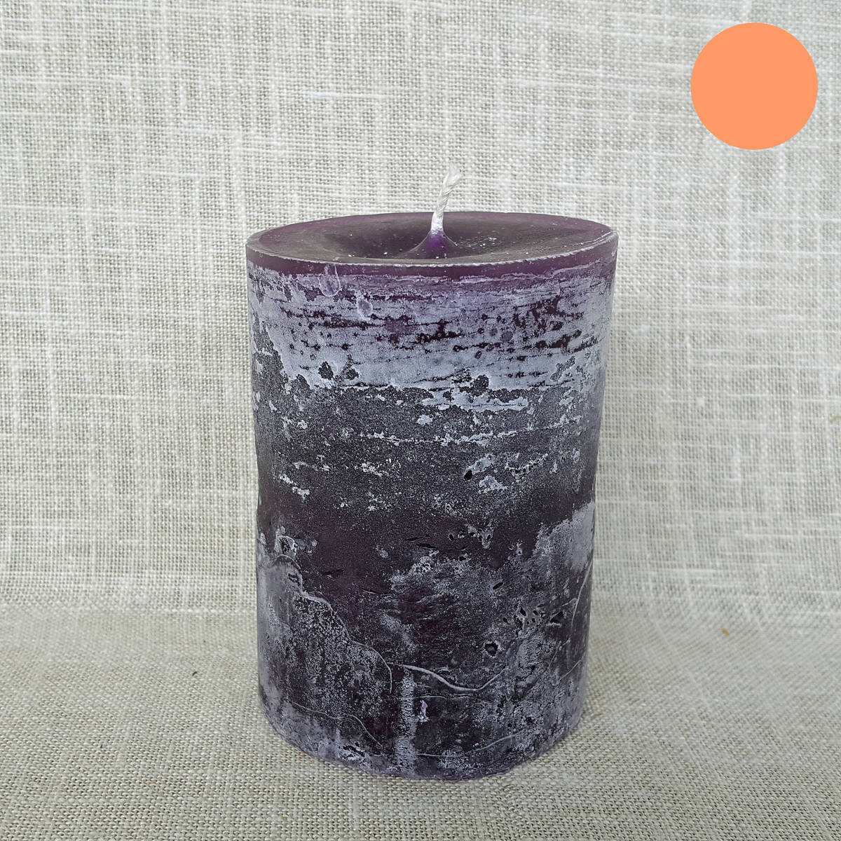 Kerze dunkel violett, Ø 7cm / Höhe 10cm