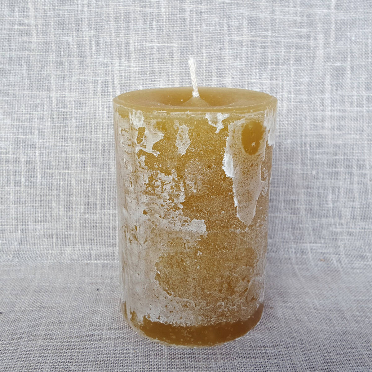 Kerze gelb, Ø 7cm / Höhe 10cm