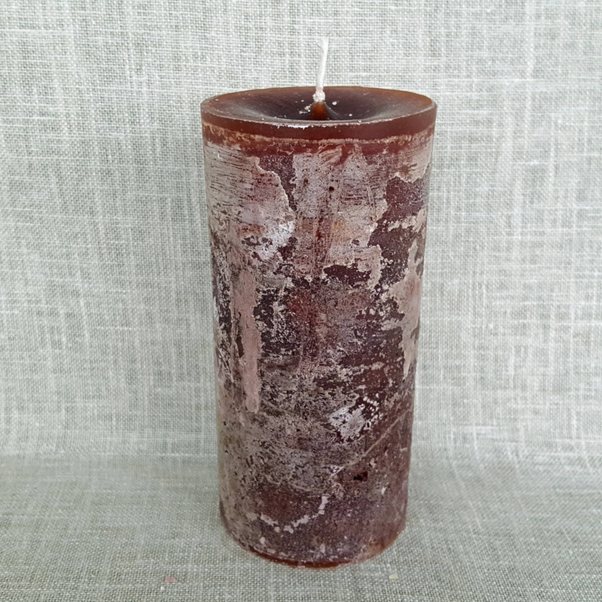 Kerze karamell, Ø 7cm / Höhe 15cm 