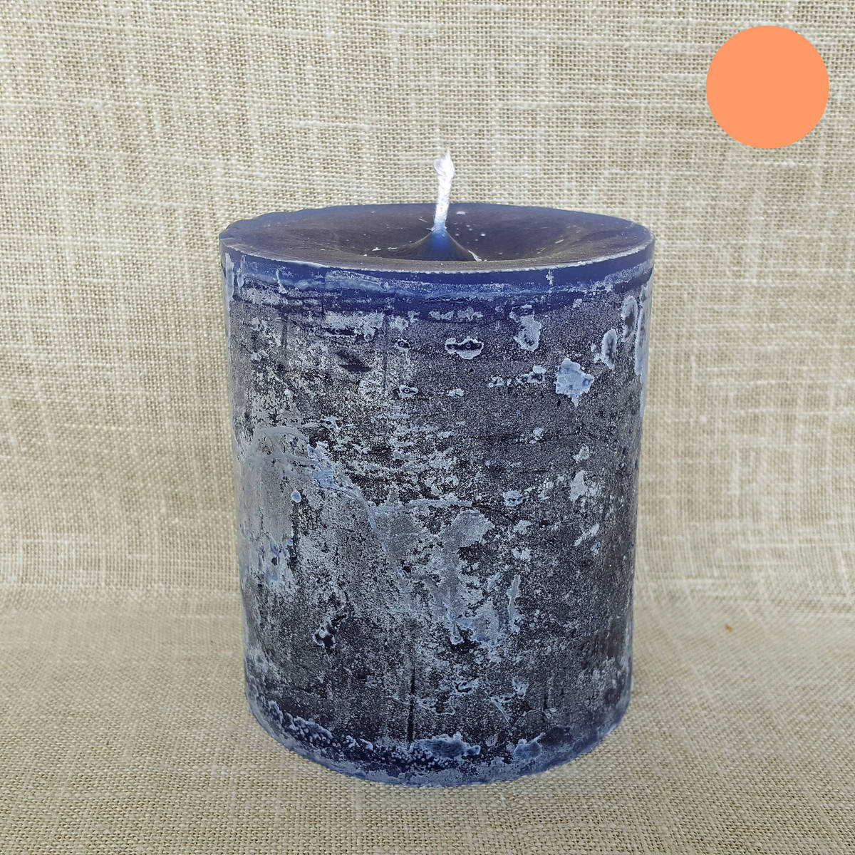 Kerze dunkelblau, Ø 8.6cm / Höhe 10cm