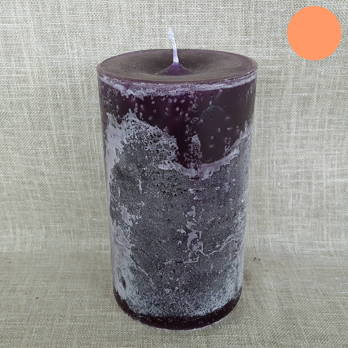 Bougie en paraffine violett, Ø 8.6cm / Hauteur 15cm