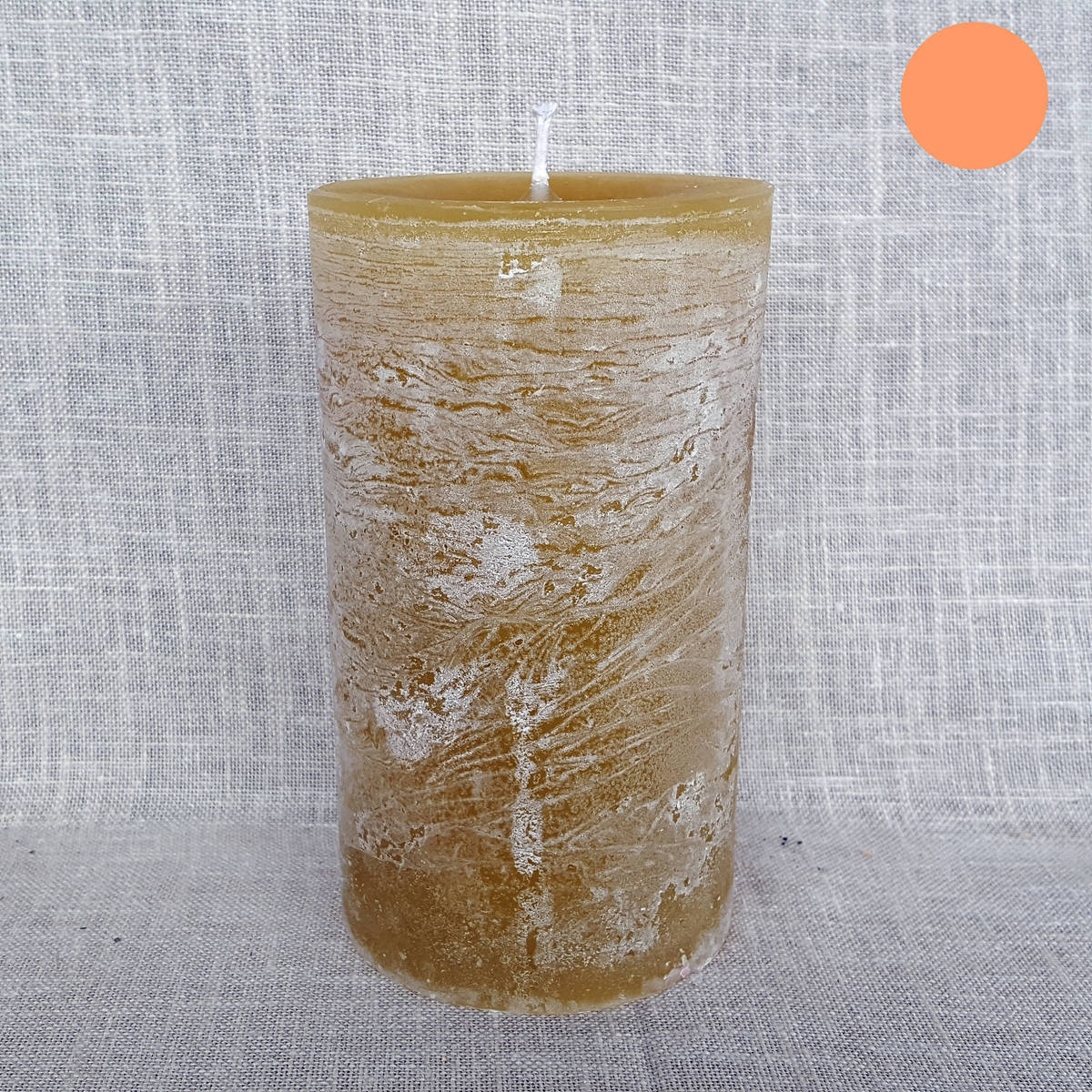 Kerze gelb, Ø 8.6cm / Höhe 15cm