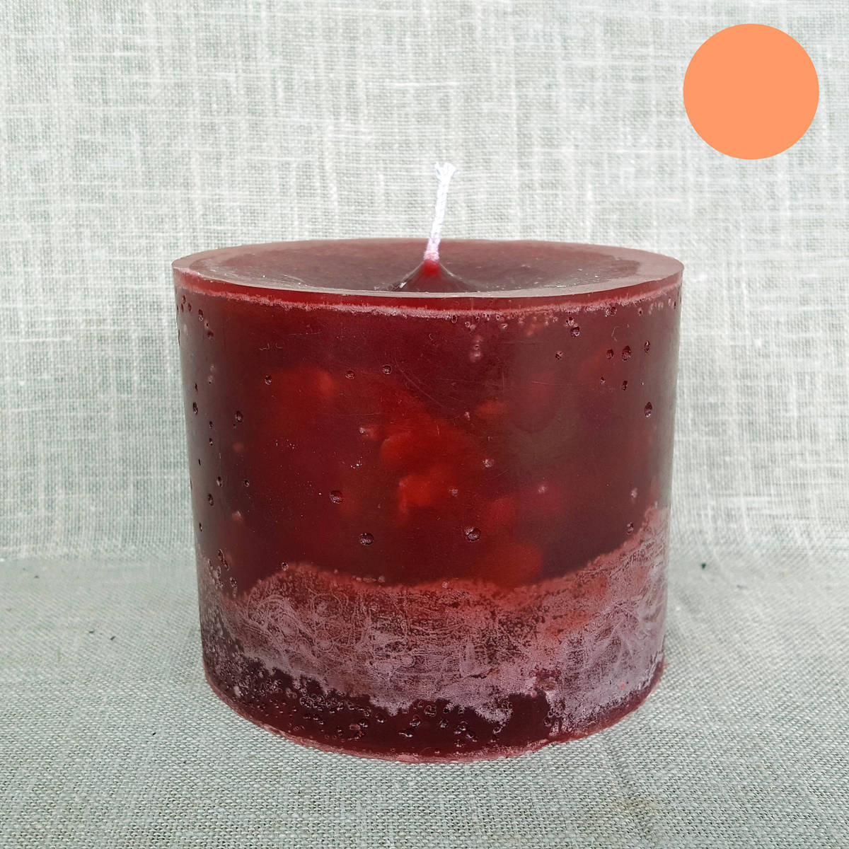 Kerze rot, Ø 10cm / Höhe 10cm