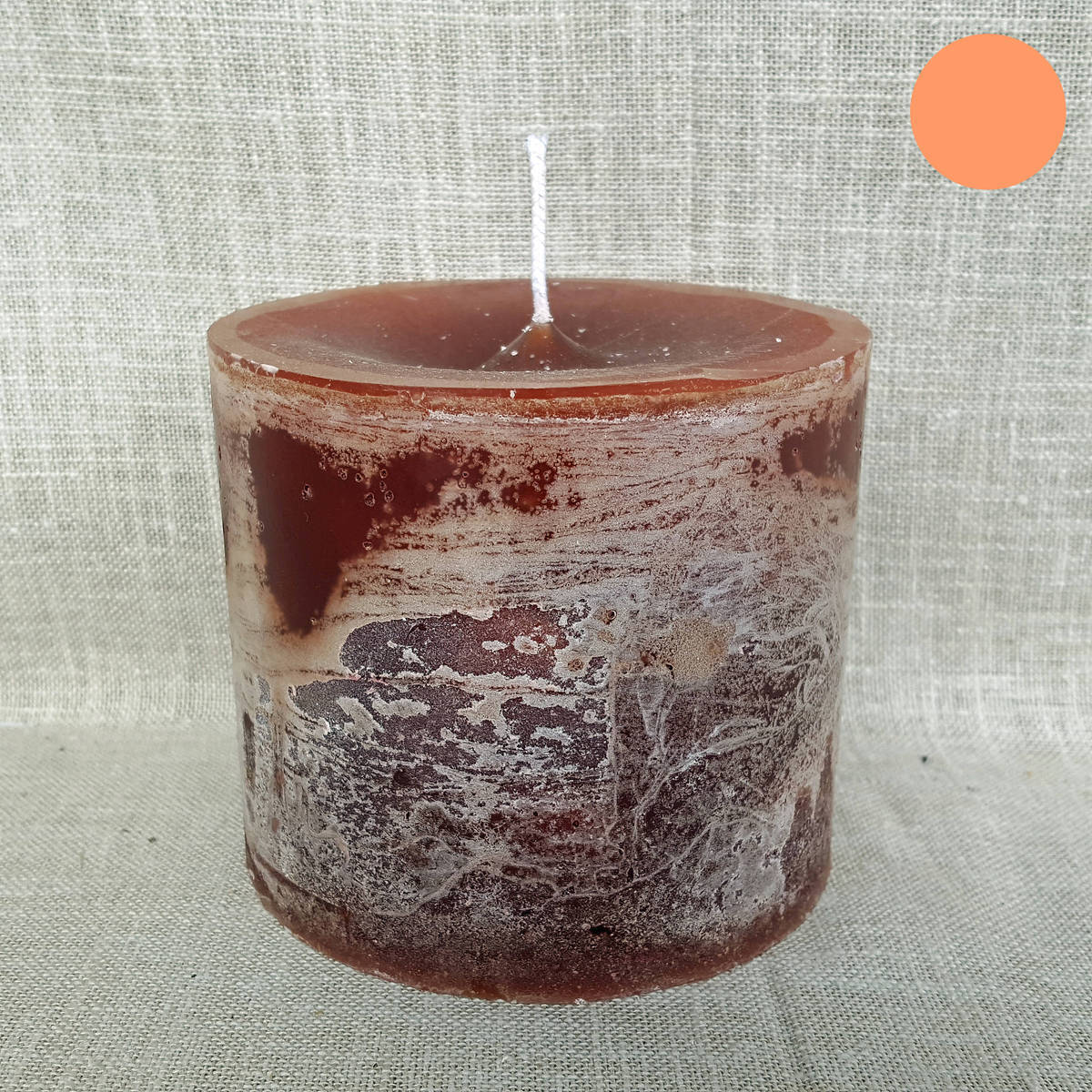 Kerze karamell, Ø 10cm / Höhe 10cm