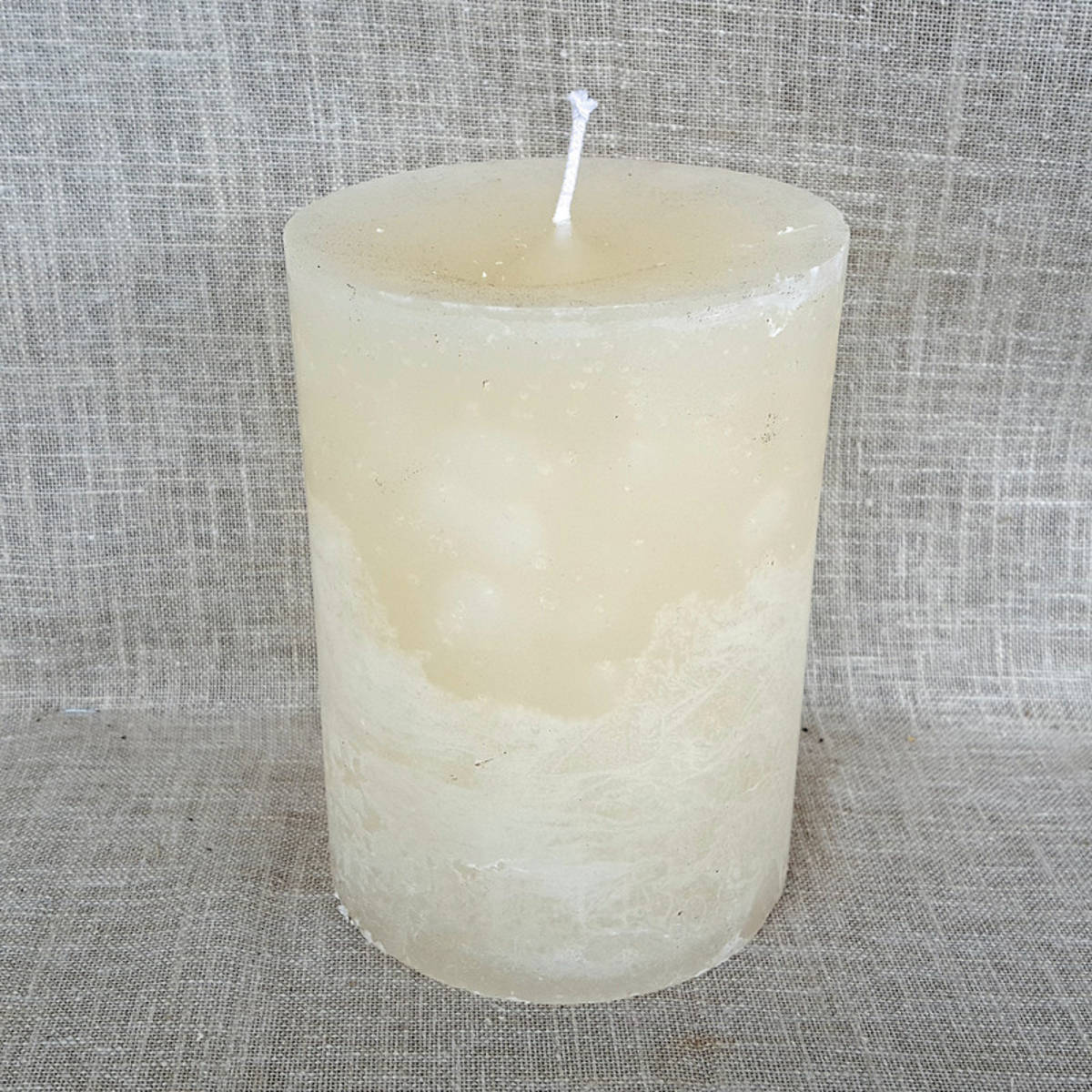 Kerze elfenbein, Ø 10cm / Höhe 15cm