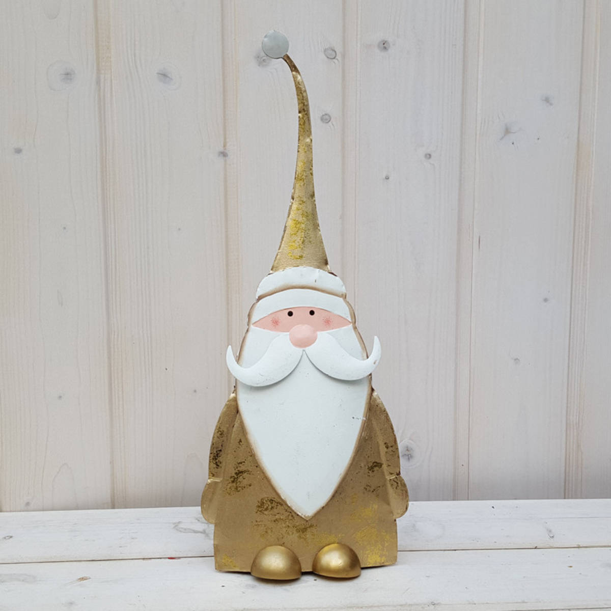 Saint Nicolas, en métall, or, hauteur 40cm