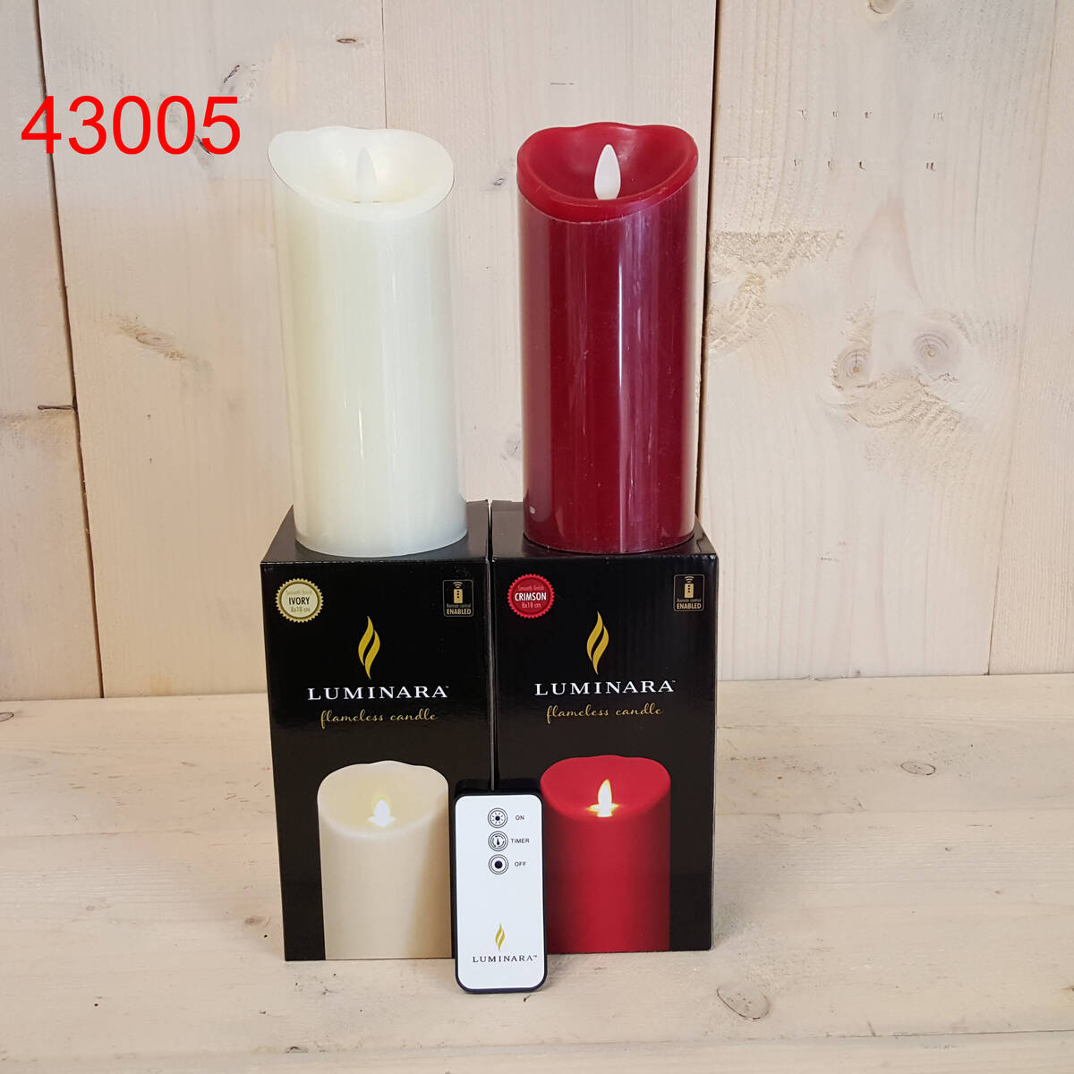 Kerze LED, Ø 8cm / Höhe 17cm, elfenbein