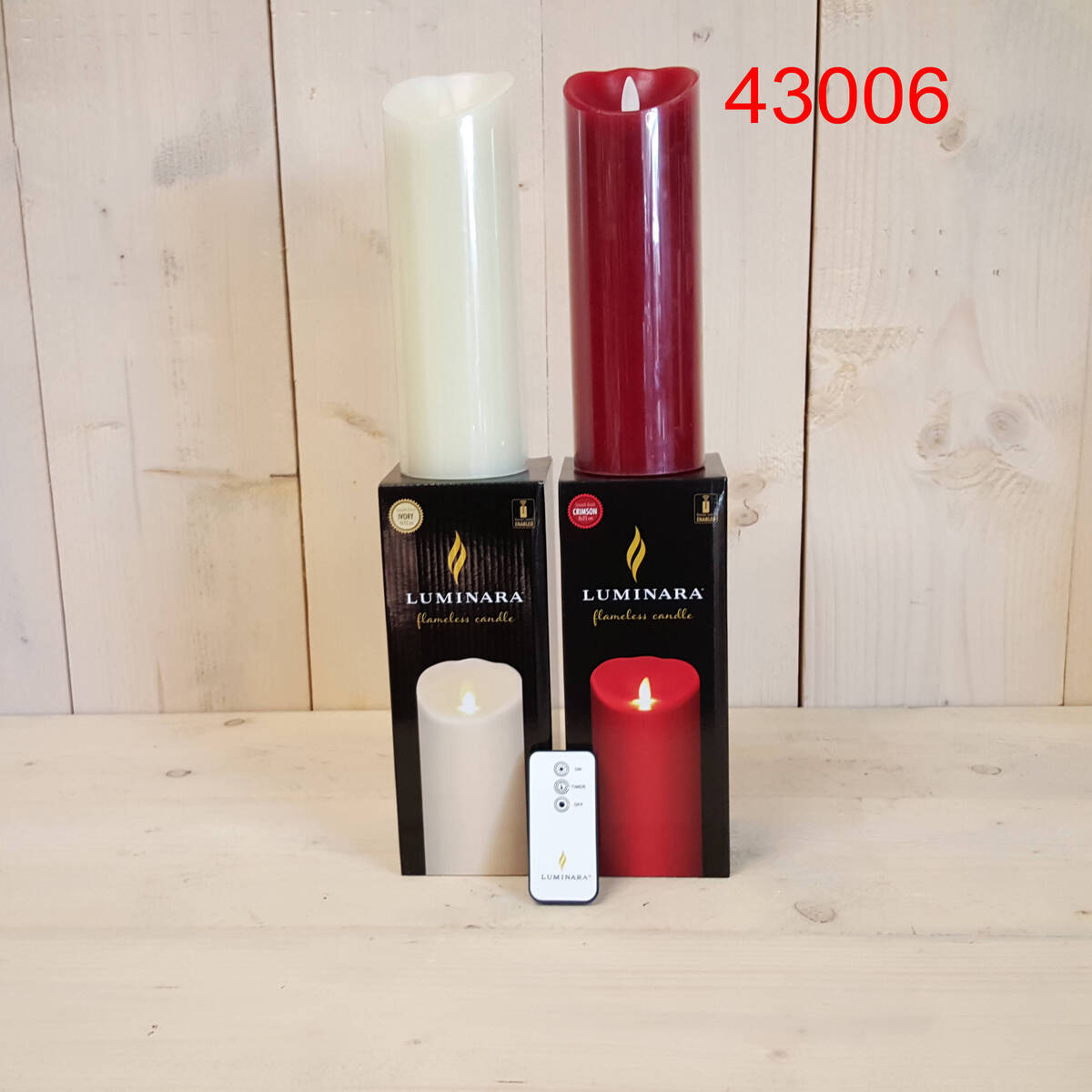 Kerze LED, Ø 8cm / Höhe 23cm, bordeaux