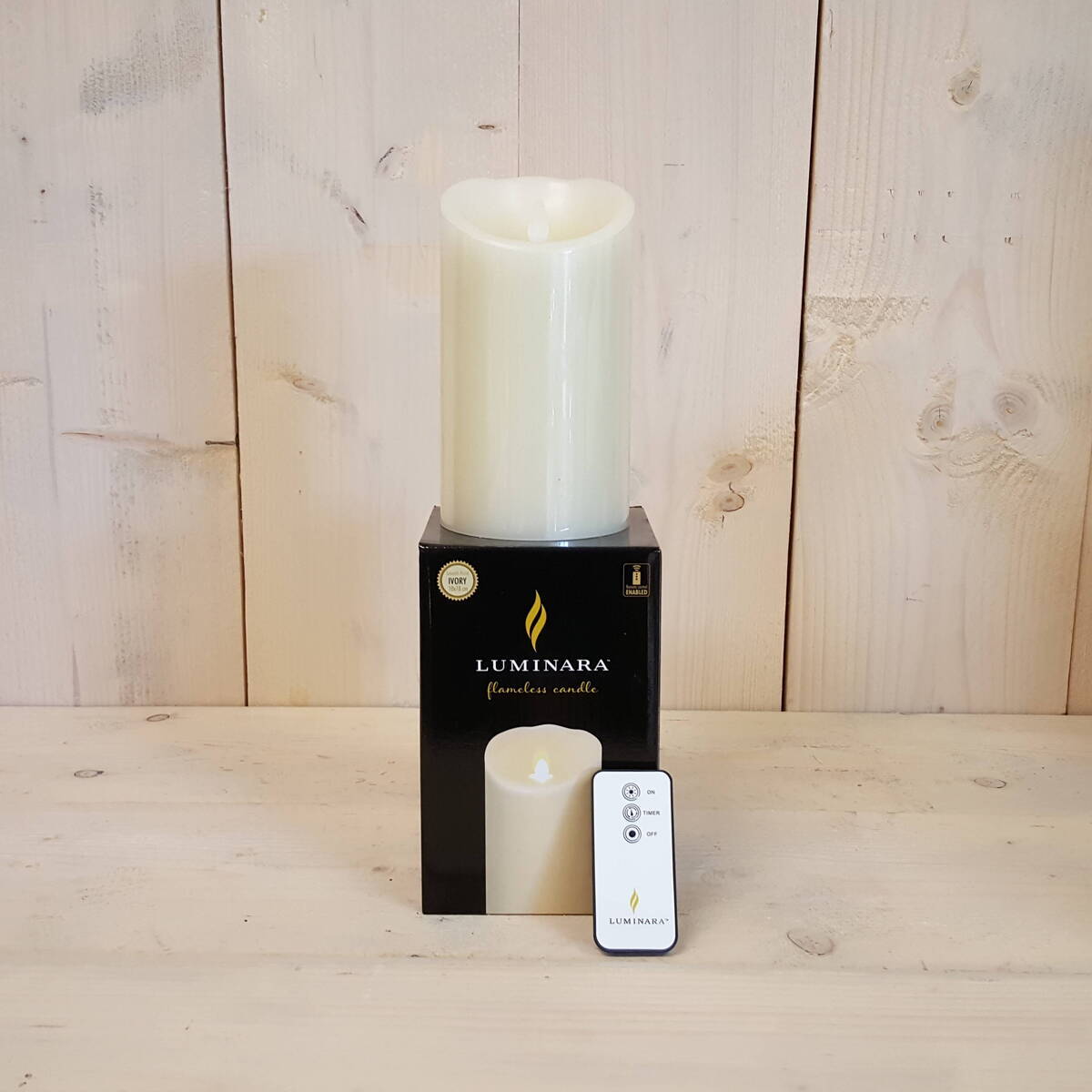 Kerze LED, Ø 10cm / Höhe 18cm, elfenbein