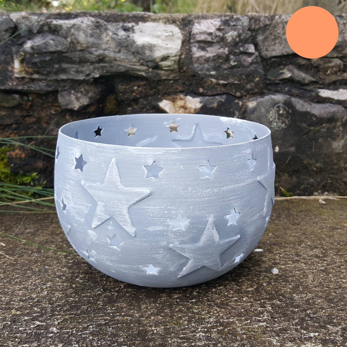 Windlicht Sterne aus Metall