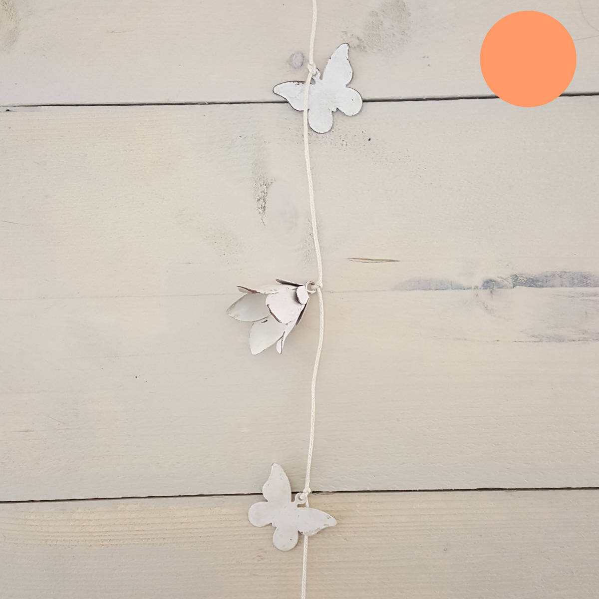 Girlande Blüte und Schmetterling, 115 cm 