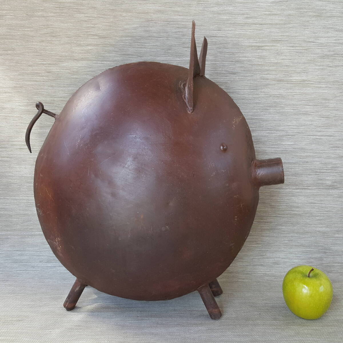 Cochon en fer rouillé, hauteur 45 cm 