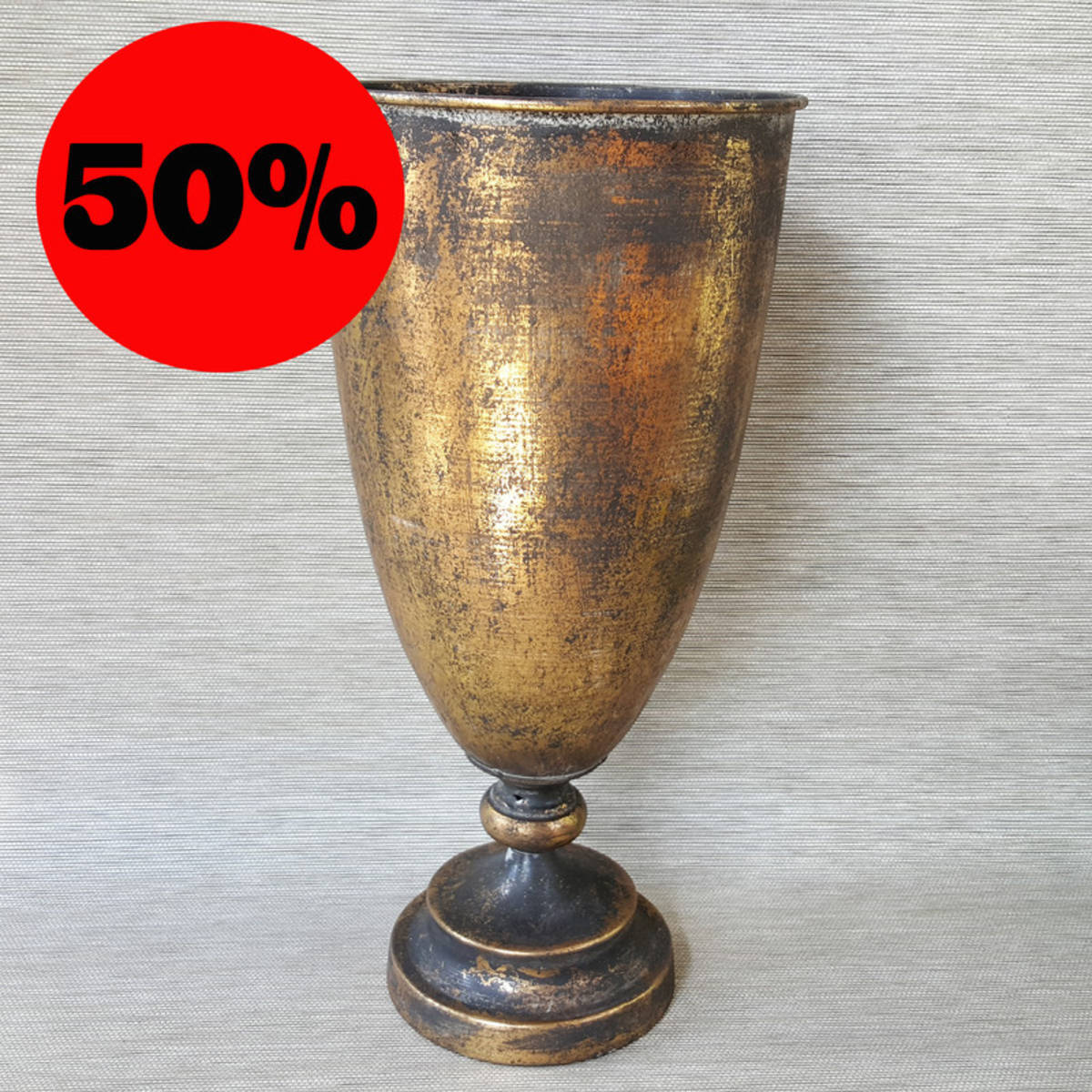 Dekokelch, gold bemalt, Höhe 44cm