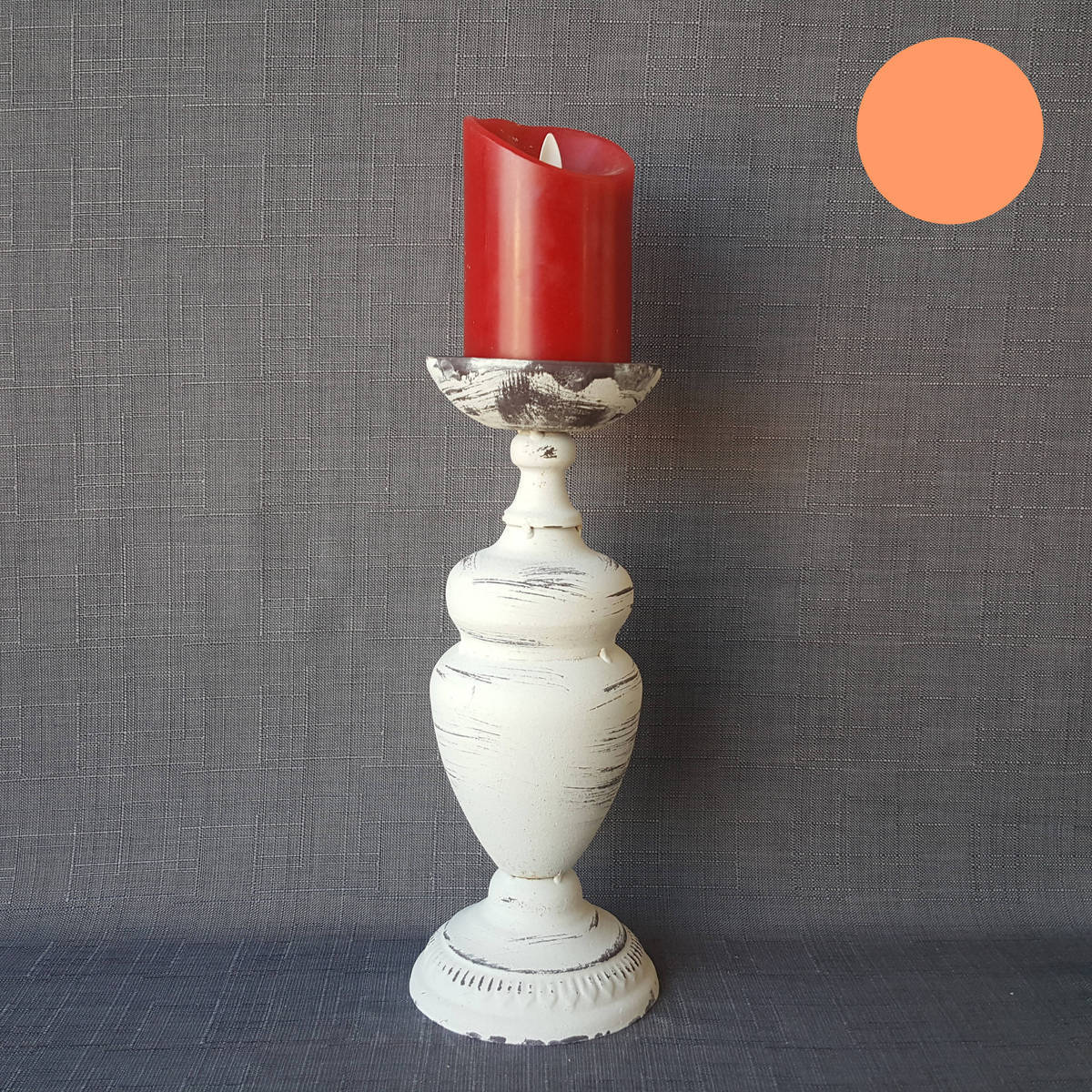 Kerzenhalter aus Metall, Look antik