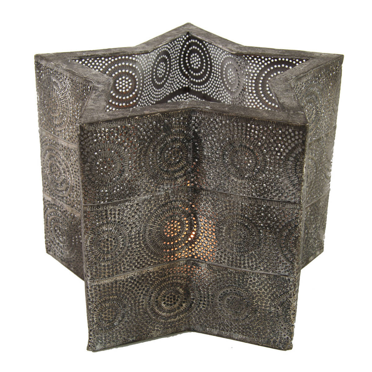 Windlicht Stern aus Metall, Breite 25cm