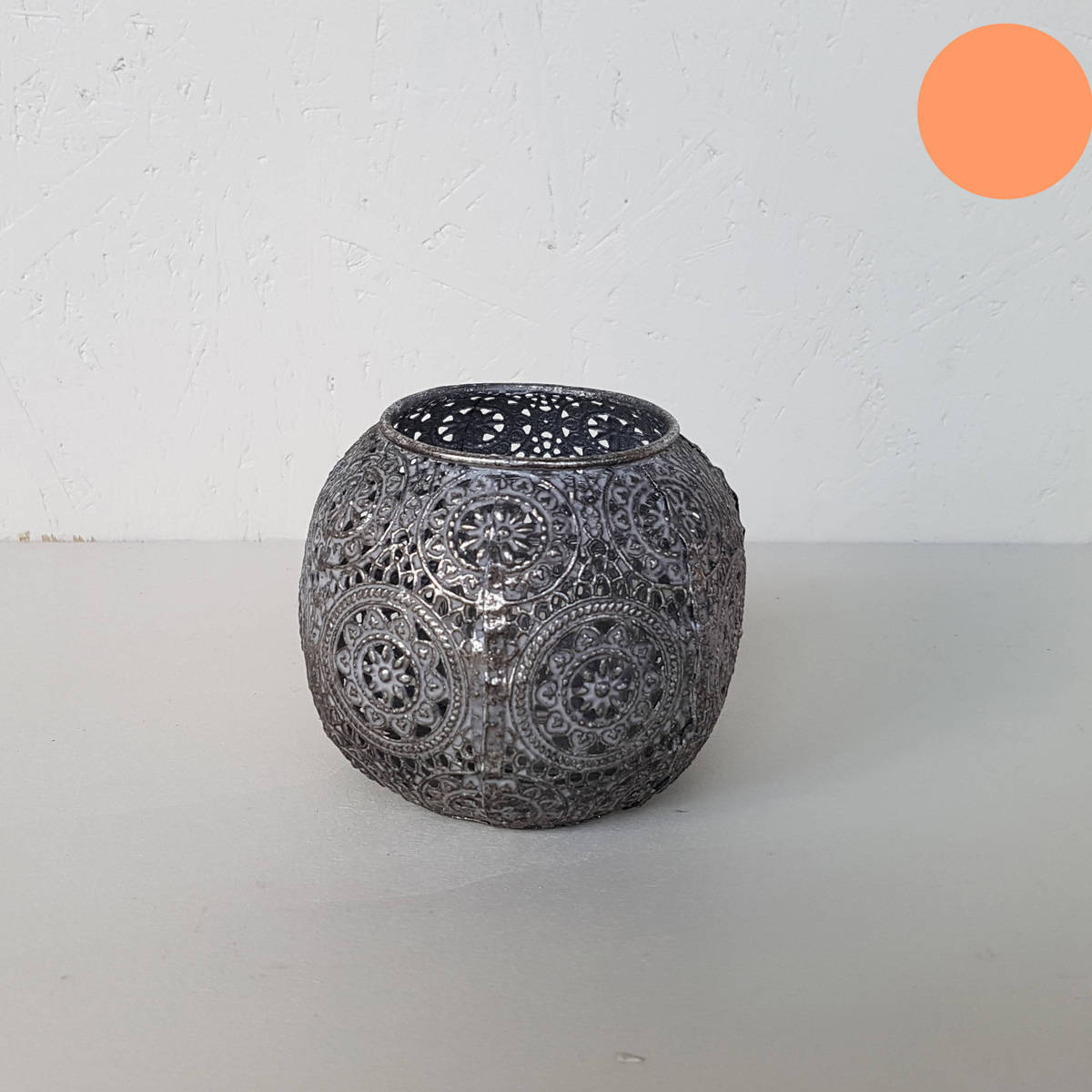 Photophore en métal, Ø10cm / H 9cm