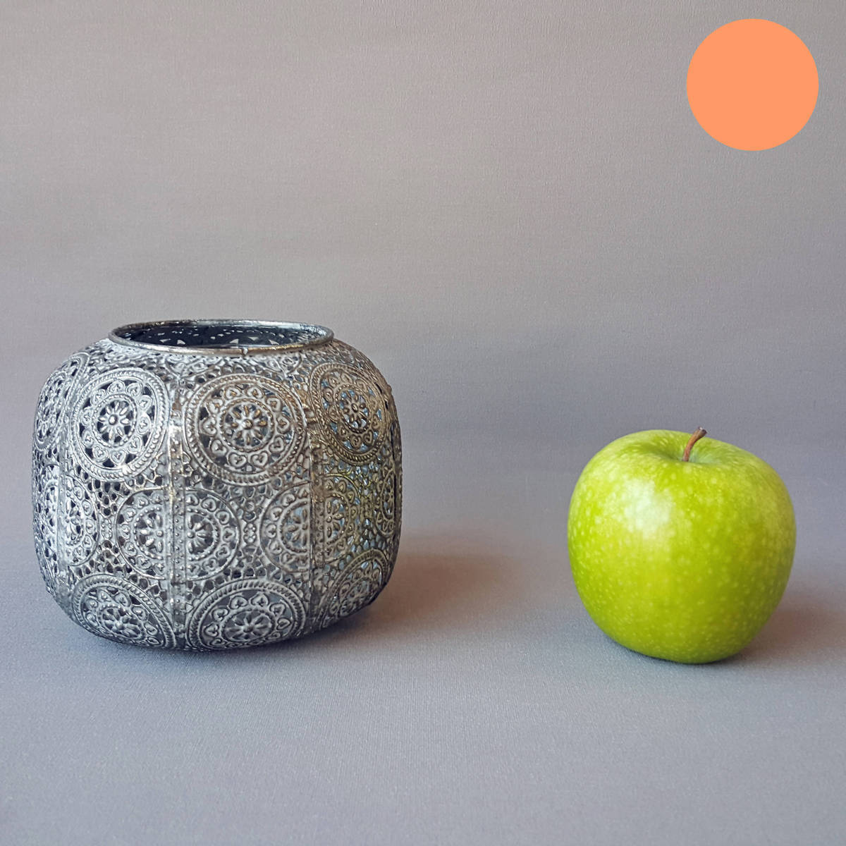 Photophore en métal, Ø13cm / H 10cm