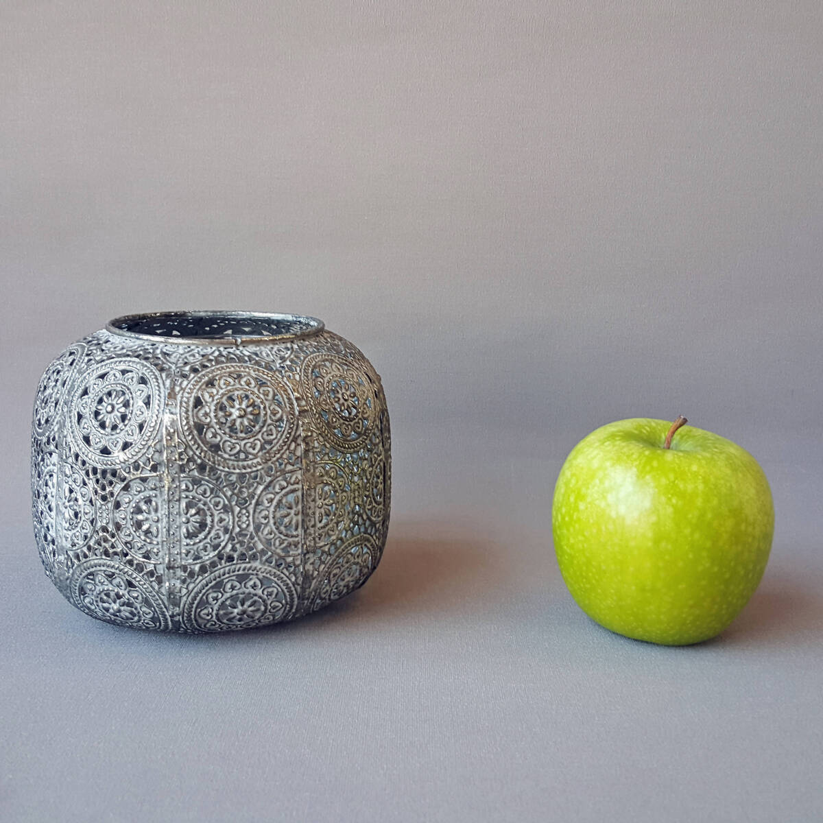 Windlicht aus Metall, Ø13cm / Höhe 10cm