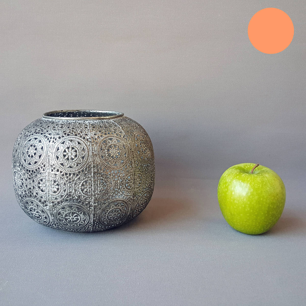 Photophore en métal, Ø16cm / H 13cm