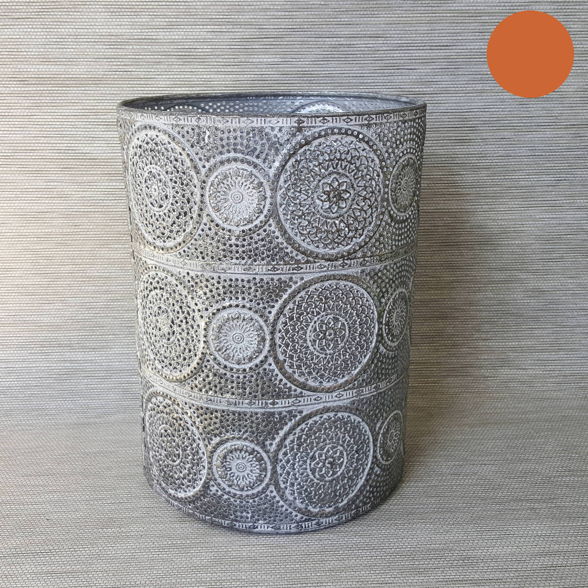 Windlicht aus Metall, Ø17cm / Höhe 23cm