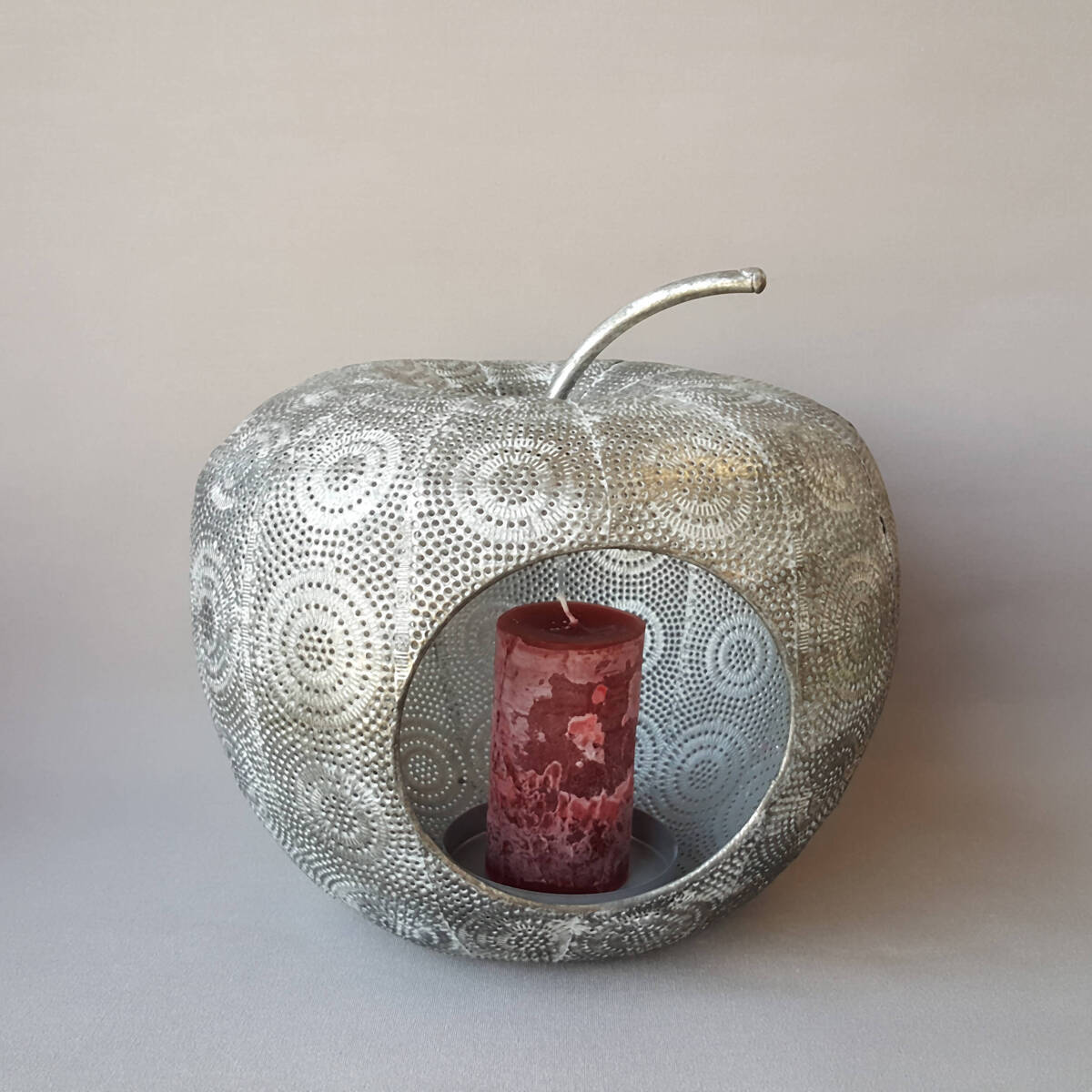 Pomme en métal, pour placer une bougie, Ø21cm