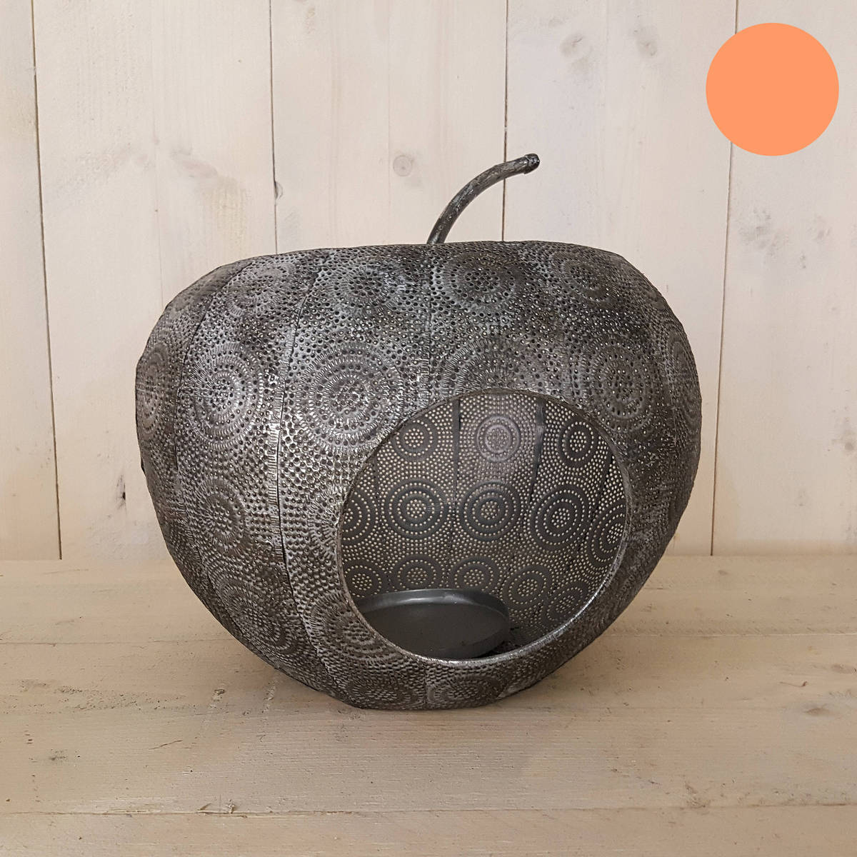 Pomme en métal, pour placer une bougie, Ø32cm   