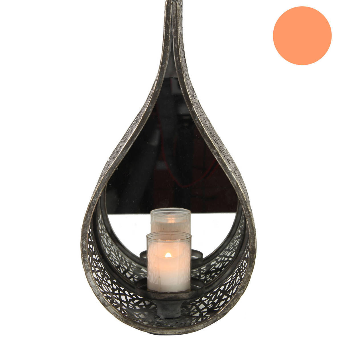 Kerzenhalter für an die Wand, mit Spiegel