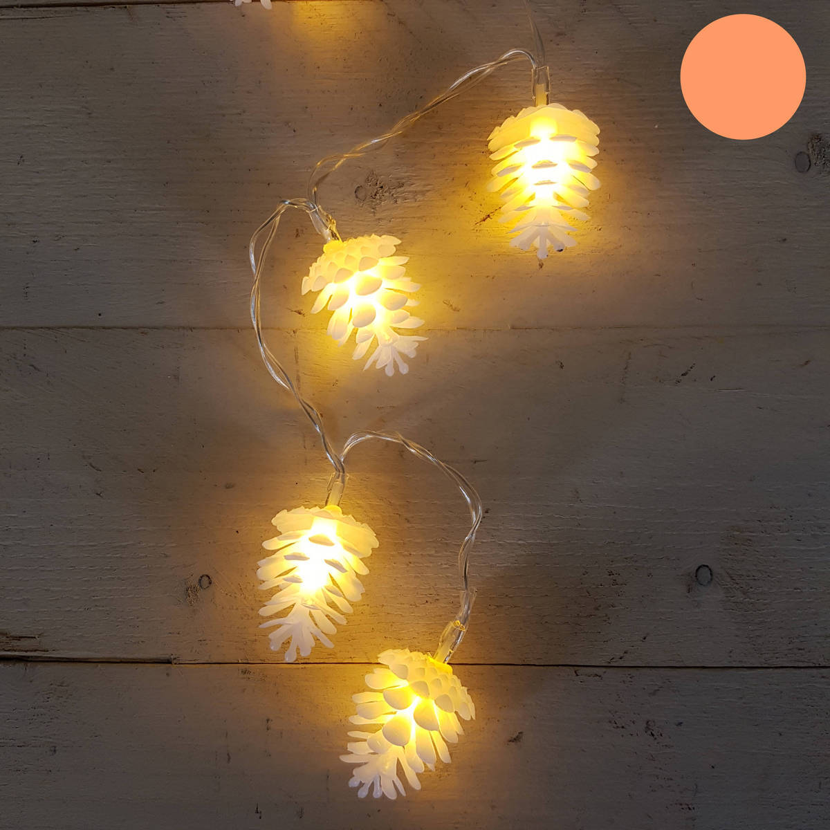 Chaîne de lumière LED, 10 pives, à utiliser avec batterie AA, (pas compris)  