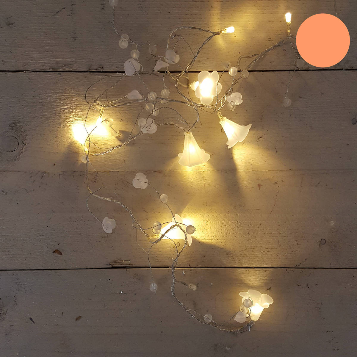 Chaîne de lampe LED avec 10 lumières, fonctionne sur batterie AA 