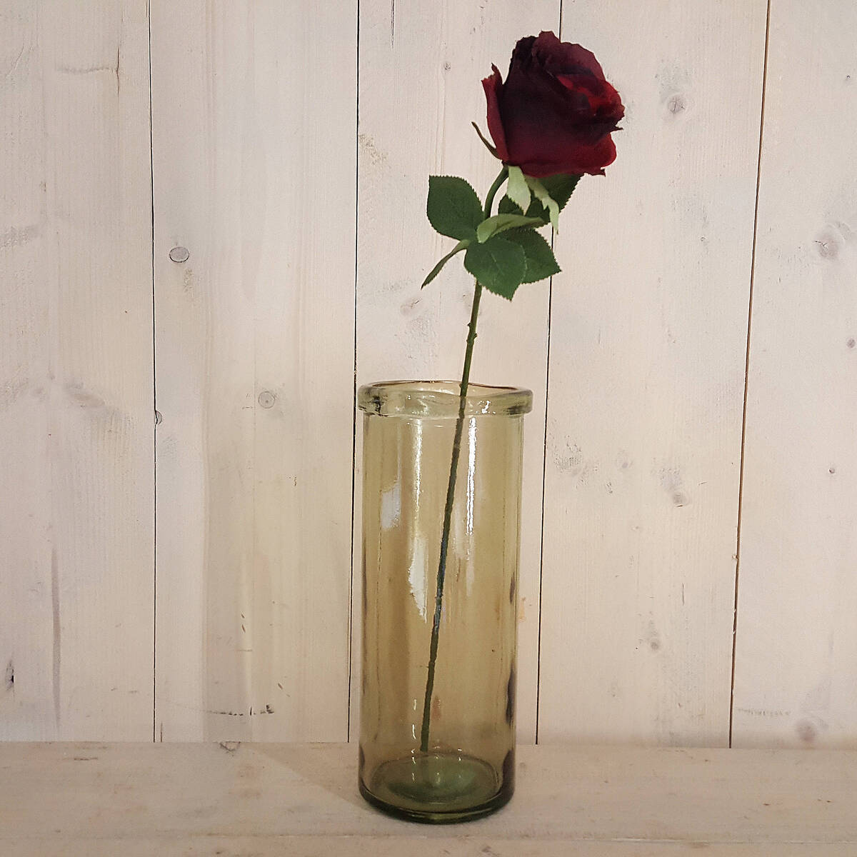 vase en verre fumé, hauteur 35 cm