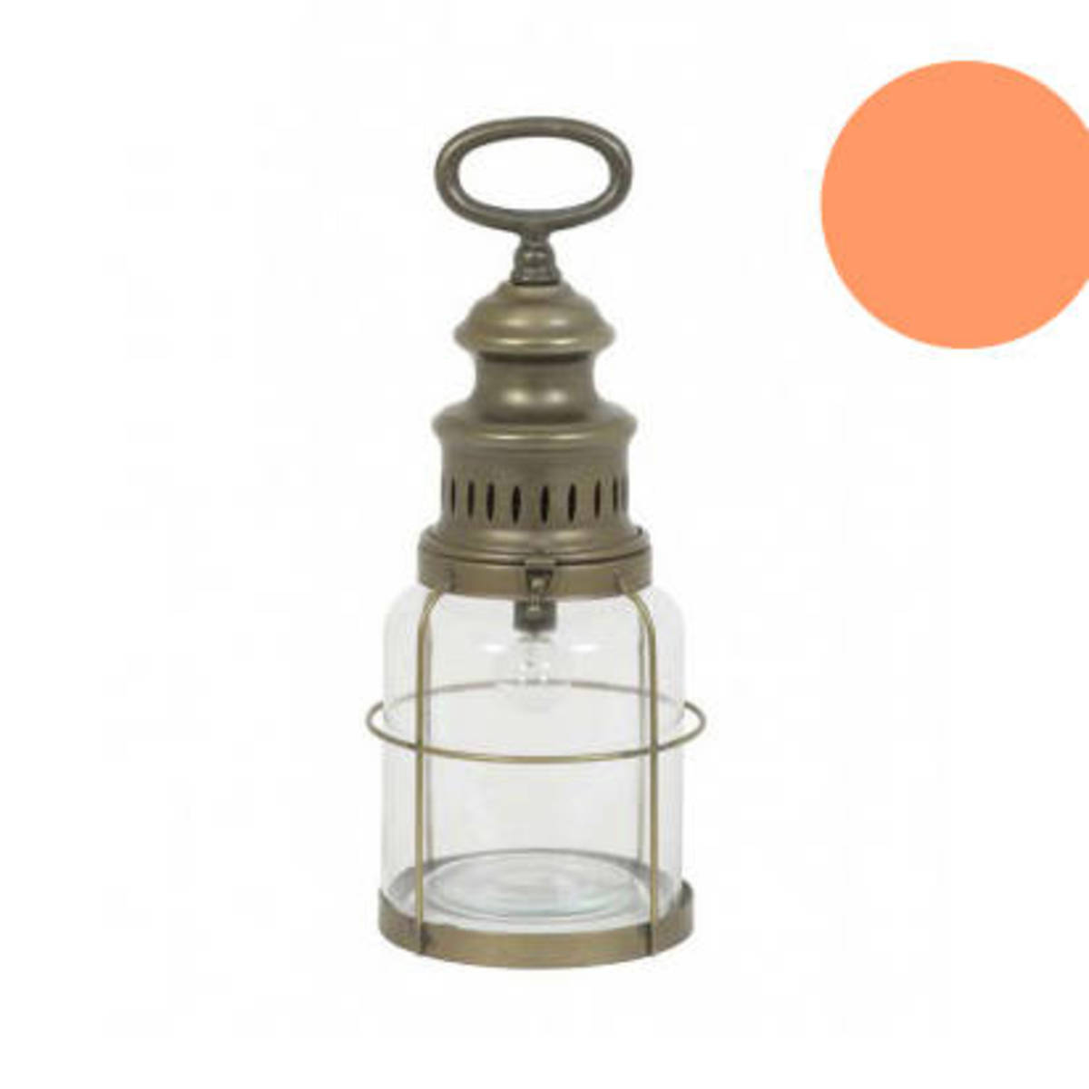 Laterne aus Metall, mit LED Licht, Höhe 30cm