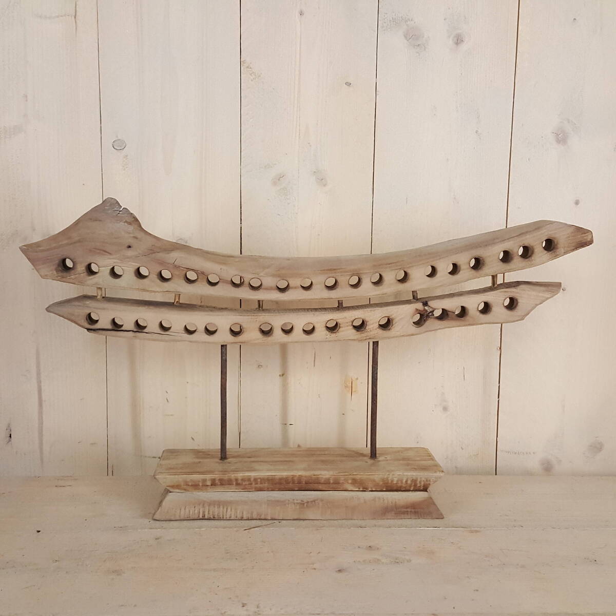 Einzigartige Holzskulptur aus Kastanienholz, handgefertigt