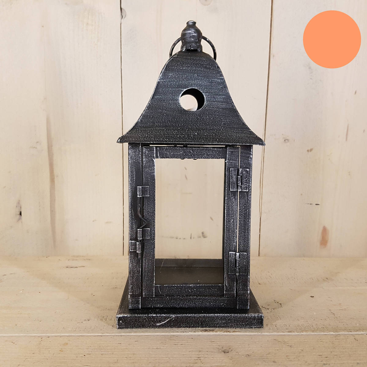 Petite lanterne toute simple en métal brossé  