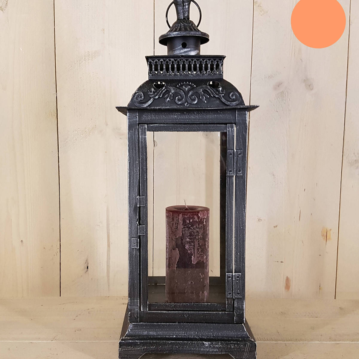 Superbe lanterne en métal, hauteur 76cm