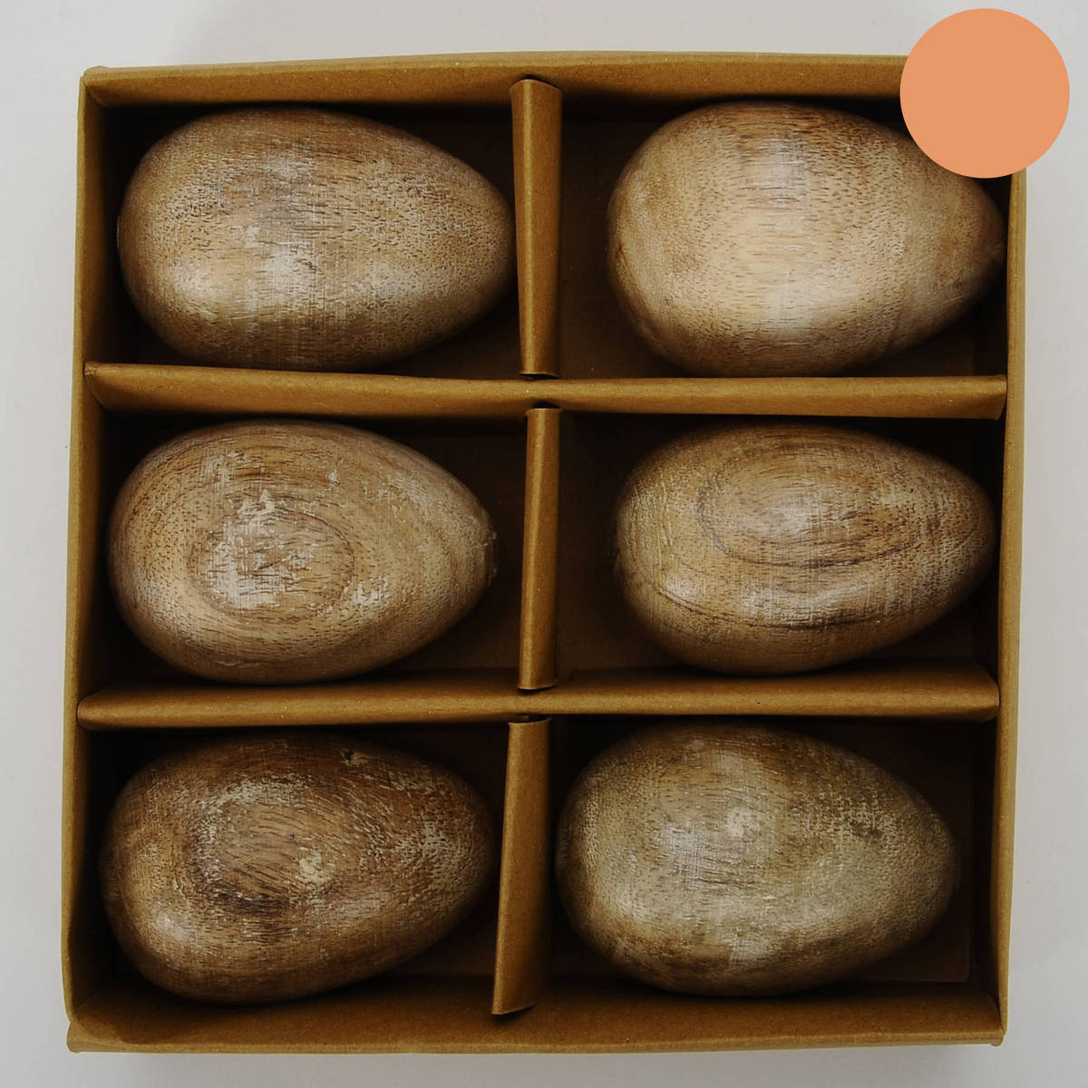 Ei aus Holz, 6er Box