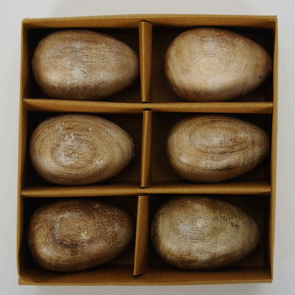 Ei aus Holz, 6er Box