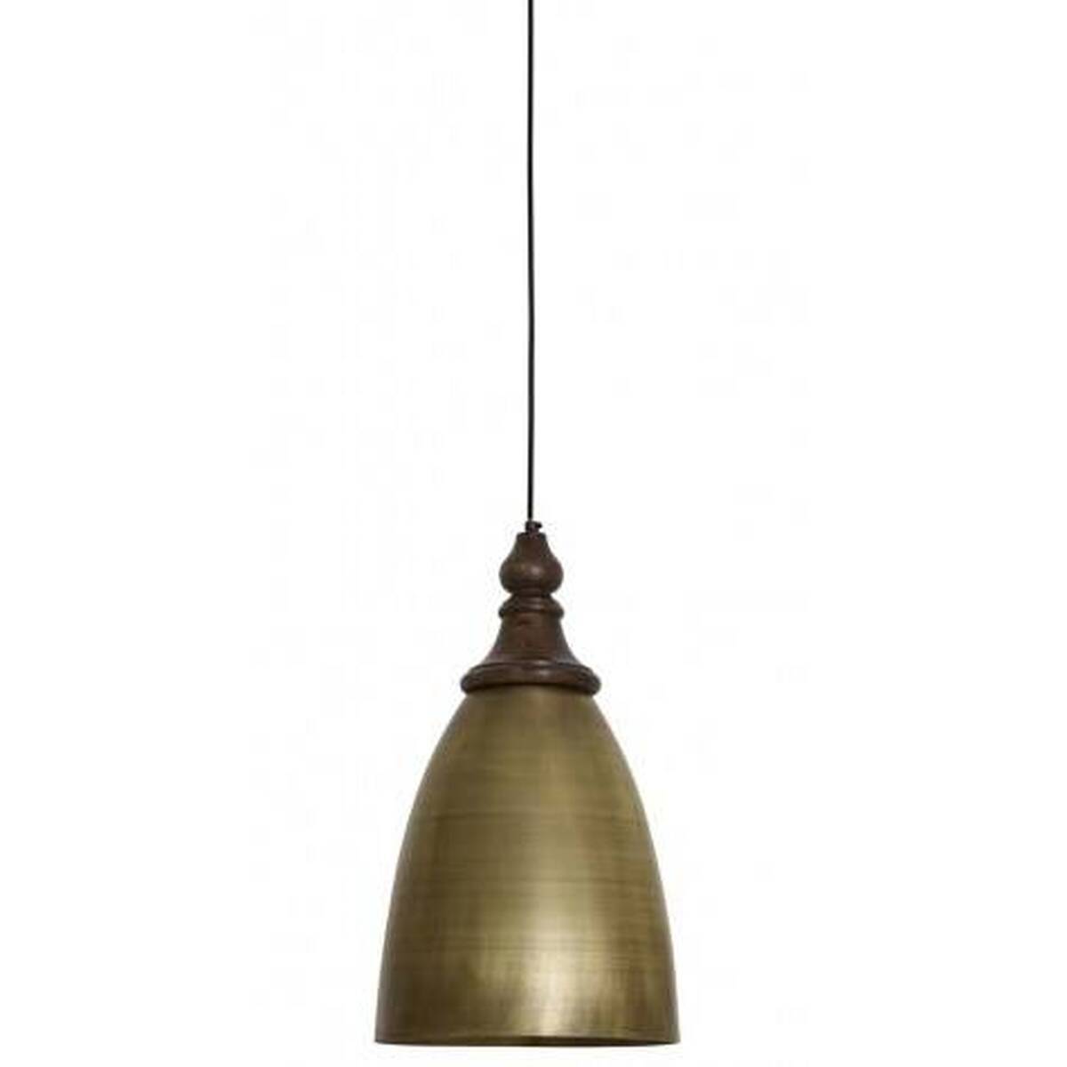 Lampe en métal/bois, colori bronze antique  