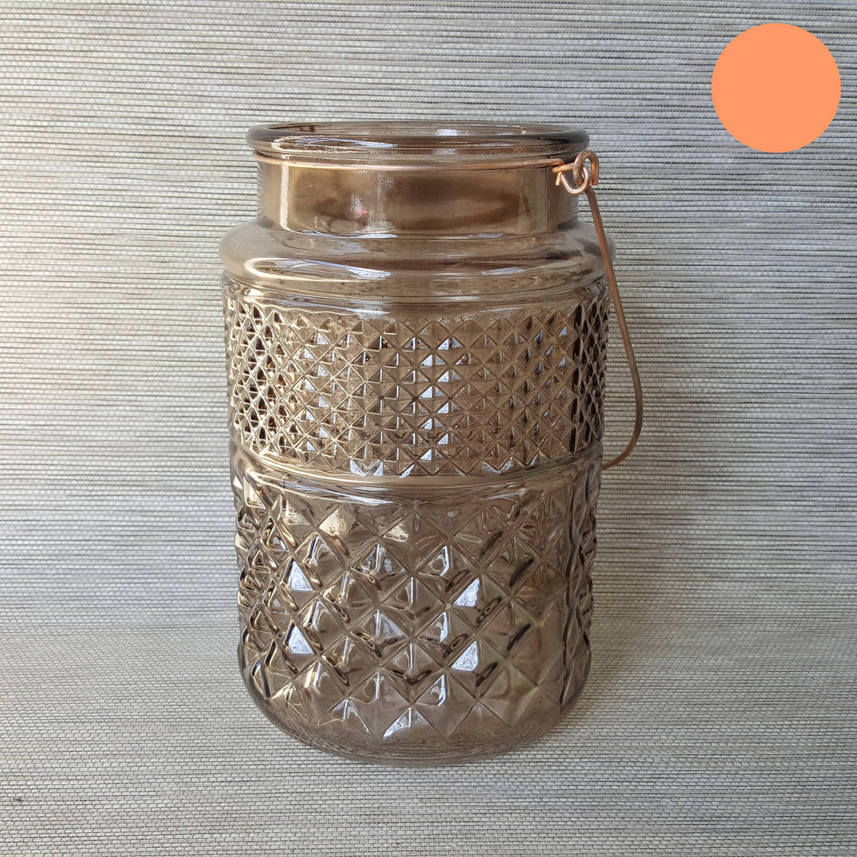 Photophore en verre fumé  