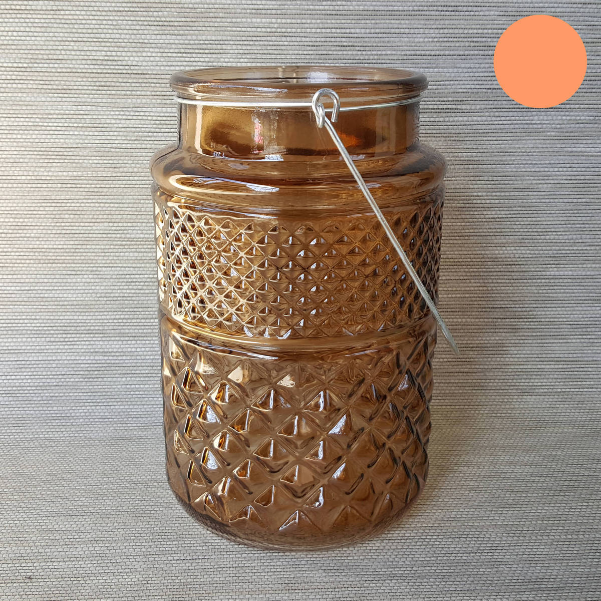 Photophore en verre fumé  