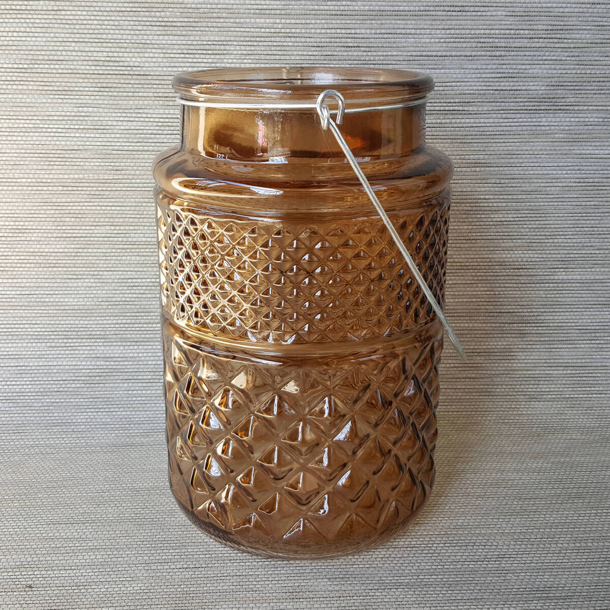 Photophore en verre fumé  