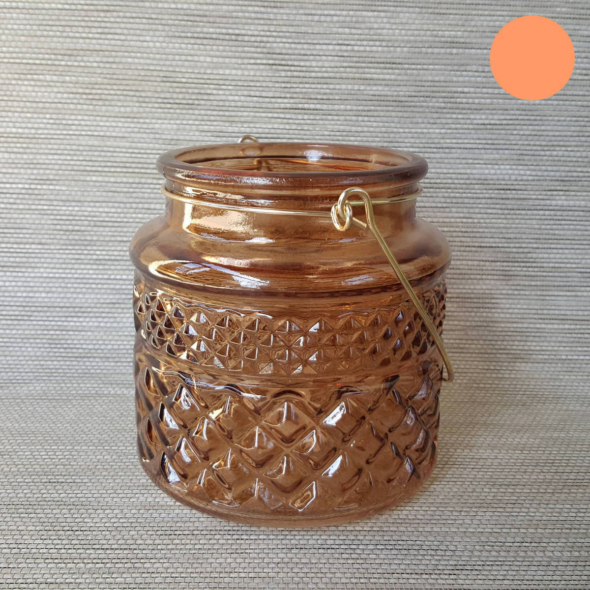 Photophore en verre fumé  