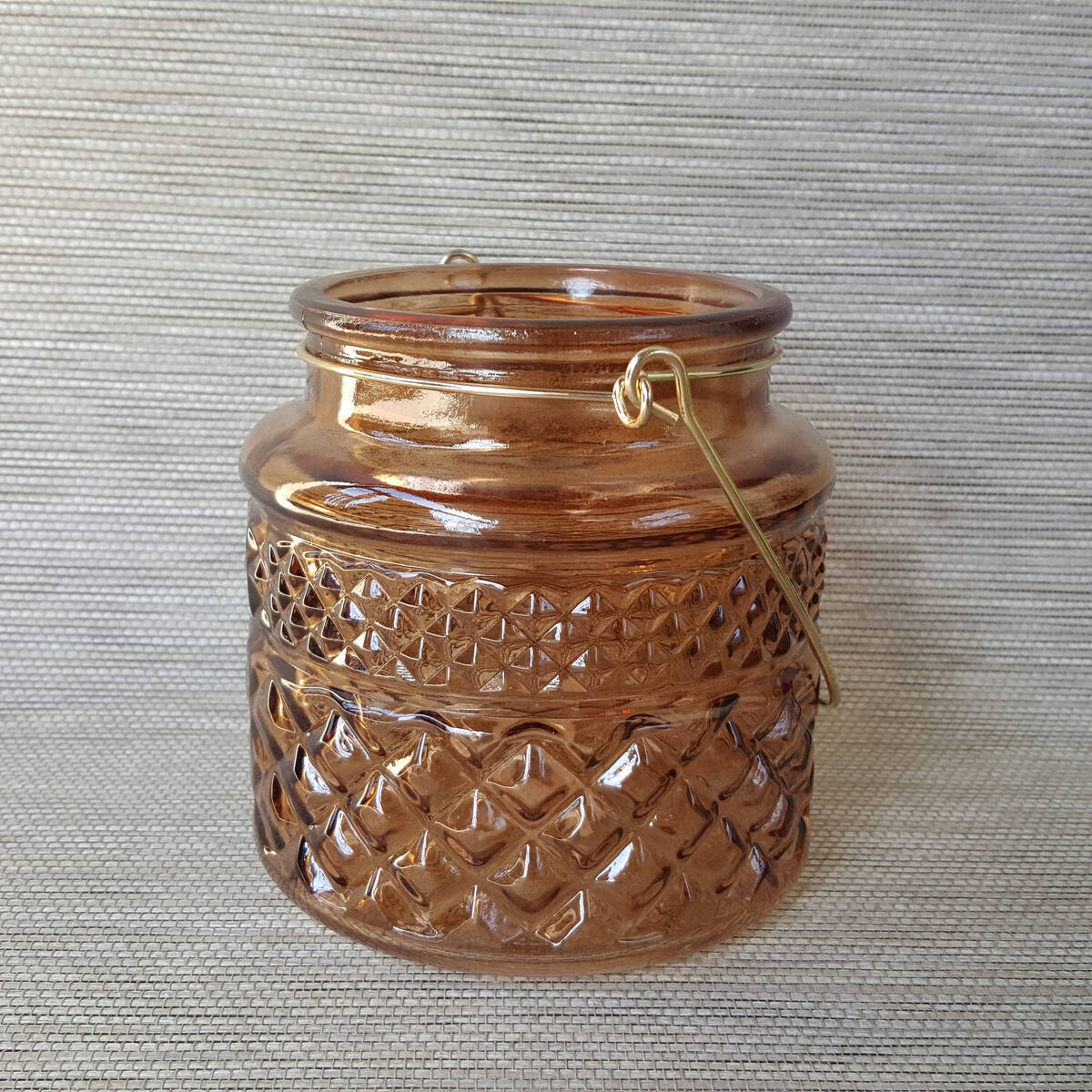 Photophore en verre fumé  