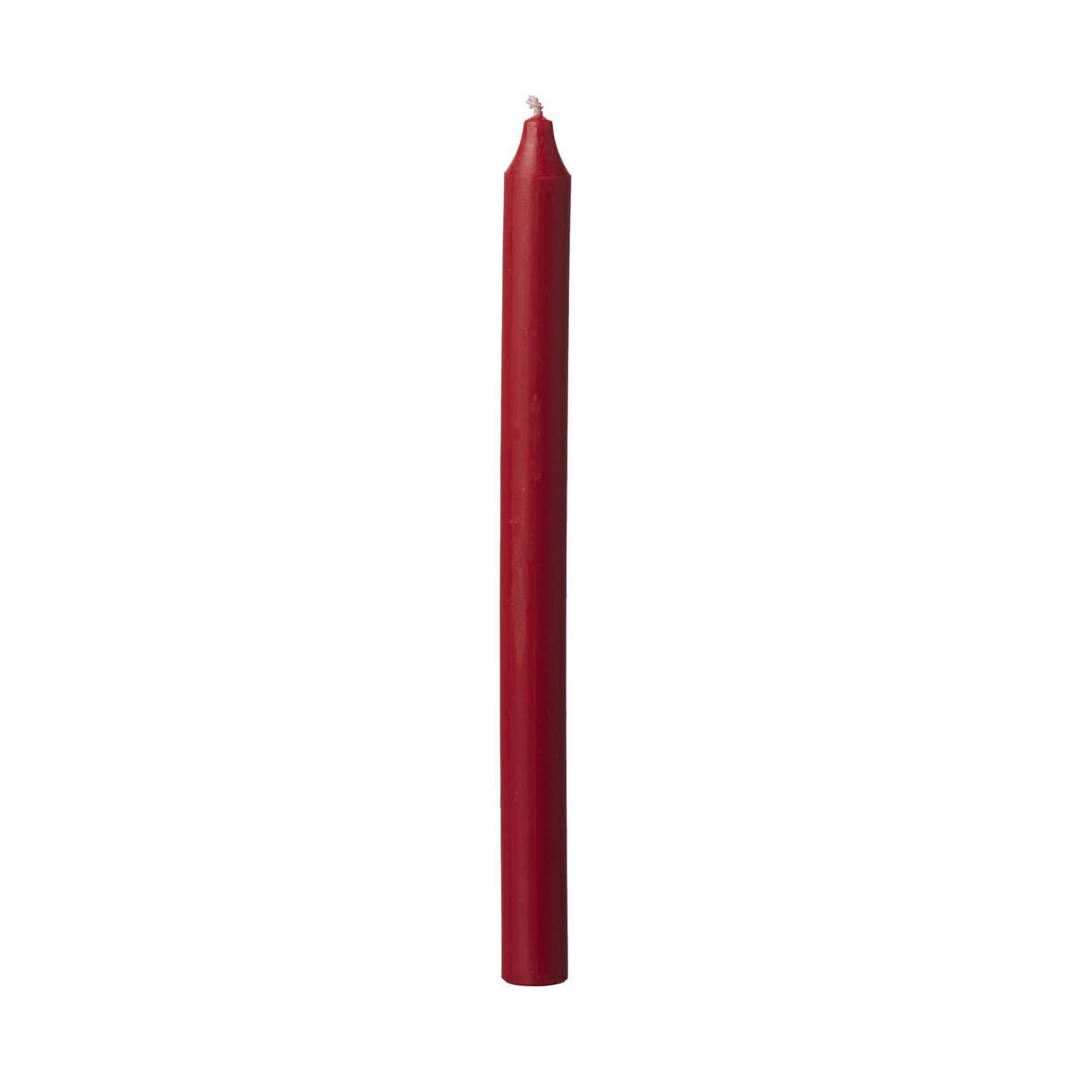 Stabkerze aus Paraffin, Länge 18cm / Ø 2.2cm, rot
